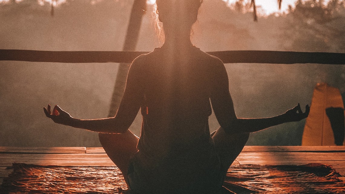 Woman meditating