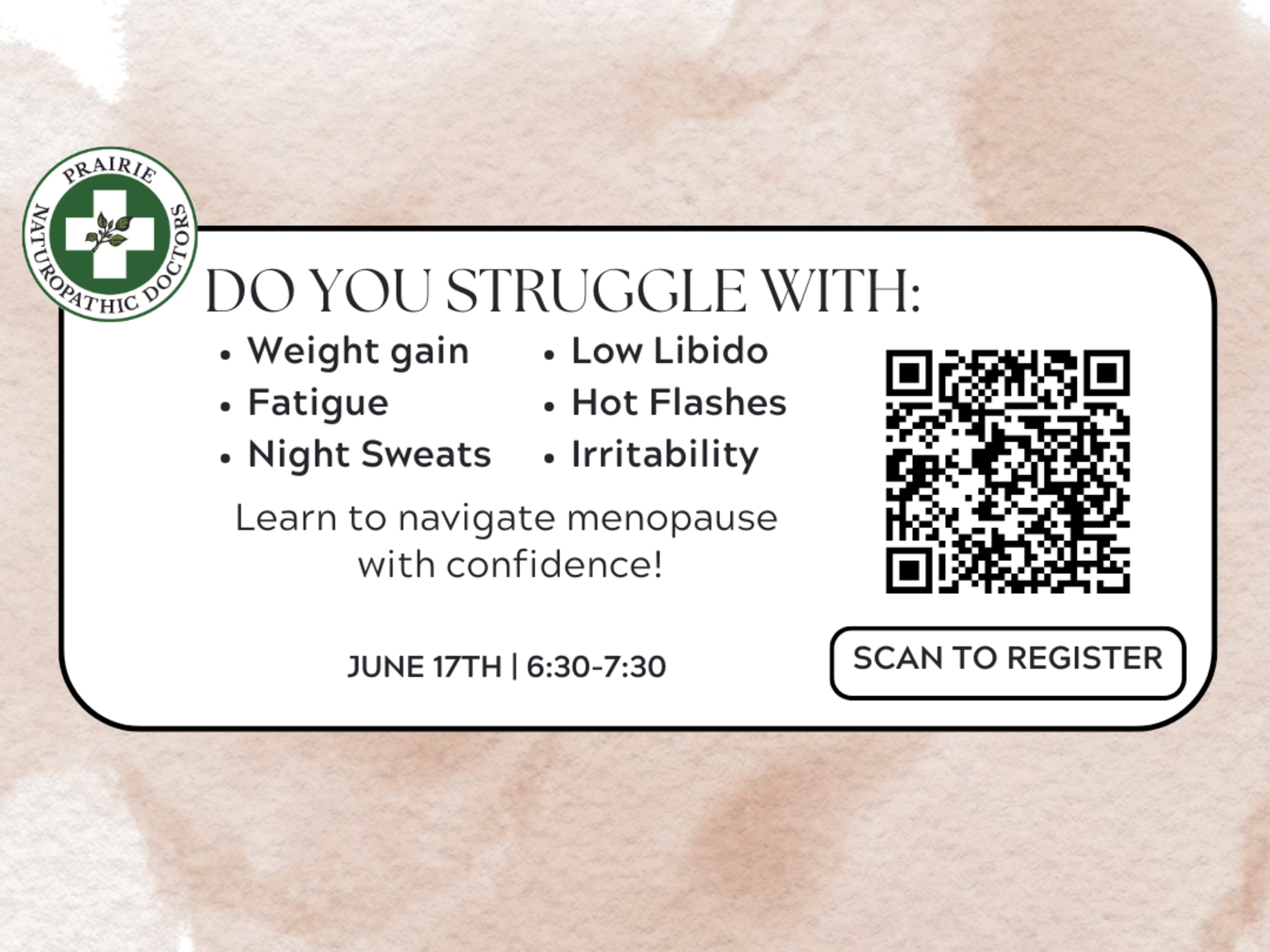 Menopause Class Flyer Website